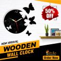 Gifts Art -  Wall Clock Butterflies Bird 3D Modern Wooden Laser Cut. 