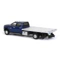 Die-cast 1:64 GreenLight WORK SERIES BLUE 2018 RAM 3500 STAKEBED TRUCK Dually NIP. 