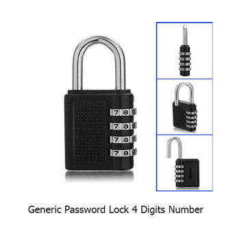 Generic Password Lock 4 Digits Number Combination Security Code Padlock پن کوڈ لاک سیکیورٹی نمبر کوڈ لاک
