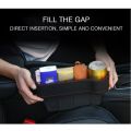 【High quality plastic】Car Seat Box Storage Car Seat Side Pocket Gap Slit Pocket Storage Organizer(model: plastic-Set with 2-Black). 