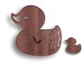 3D Duck Shape Wall Clock with Cute Duck Baby, Smooth & Silent Kids Quartz. 