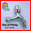1 Pcs Original Brass Water Tap Bibcock (Nozzle wali) Size 3/4" inch - With Brass Spindle High Quality. 