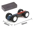 2 Sets Magnet Moving Toy Car Repulsive Magnetic Moving Car Magnetic Moving Car Toy Funny Learning Education Physics Experiment Toy With Bar Magnet. 