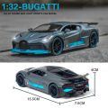 Bugatti Divo 1:32 Scale Highly Detailed Die-cast Metal Model Toy Car. 