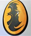 Batman Sticker Logo 7 By 4 Inch Pvc Vinyl For Car Windshield Bumper Yellow Black. 
