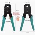 RJ45 3 in 1 Network LAN Ethernet Cable Crimping Crimper Cutter Multifunctional Networking Tool Set Repair Kit Portable Crimper Wire crimper Plier Genuine Original New Best High Quality Crimp Tools 8P8C 6P6C 4P4C Poles Cat5 Cat6 Cat7 modular connectors. 