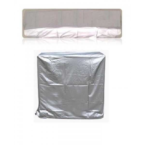 AC Dust Cover 1.5 Ton Orient inverter Ac Dust cover Indoor & Outdoor unit non woven Silver 100% Water Proof (Global City) kkk12