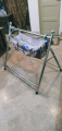 baby cradle swing steel stand with clothe for sleeping. 
