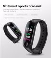 M3 Fitness Bracelet Men Women Smart Band Color Screen IP65 Waterproof Blood Pressure Heart Rate Monitor Sports. 
