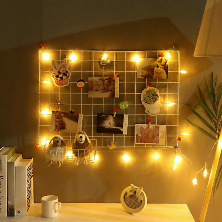 Grid%20Panel,%20Photo%20Wall%20Display,%20Metal%20Mesh%20Wall%20Decor,%20Multi%20functional%20Hanging%20Picture%20Wall,%20DIY,%20Art%20Display,%20-%20Image%202