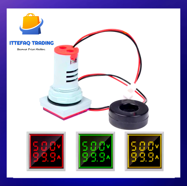 Square%20Digital%20AC%20Voltmeter+Ampmeter%202in1%2050-500V%20100A%2022mm%20LED%20Current%20Indicator%20Voltage%20Meter%20Mini%20Volt%20Amp%20Tester%20Panel%20-%20Image%205