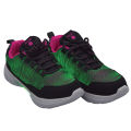 USB Rechargeable, LED Light up Fiber Optic Shoes for Boys Girls KIDS Children Basic color Green with Eleven color patterns - Delivery in 3/4 days. 