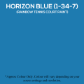 Rainbow Tennis Court Paint Gallon (3.64 Liters). 