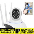 Wireless IP Camera Live Show - Rotatable - Triple Antennas Pan Tilt Indoor Wifi Camera - Nightvision - 2Way Sound Audio V380 Pro-12. 