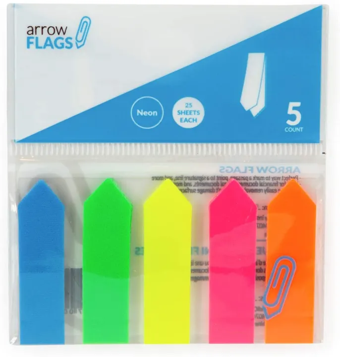 Pack%20of%202%20-%20Arrow%20Flags%20Stickers%20-125%20Flags%20-%20Neon%20Page%20Markers,%20Sticky%20Tabs%20For%20Documents%20Notebooks%20for%20School%20Office%20Supplies%20-%20Image%205