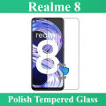 Realme_8 Tempered Glass Screen Protector 2.5d Polish Screen Guard For Realme8 - Transparent. 