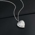 Love Heart Locket Pendants Openable Photo Frame Glossy Family Picture Necklace Family Love Gift. 