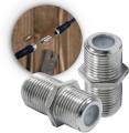 2 Pcs Coaxial Cable Jointer TV Cable Joint Connector Extension with RG6 Connecters High Quality. 