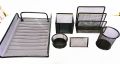 Metal Mesh Executive Desk Organizer Set of 6 Pcs For Home and Office Use. 