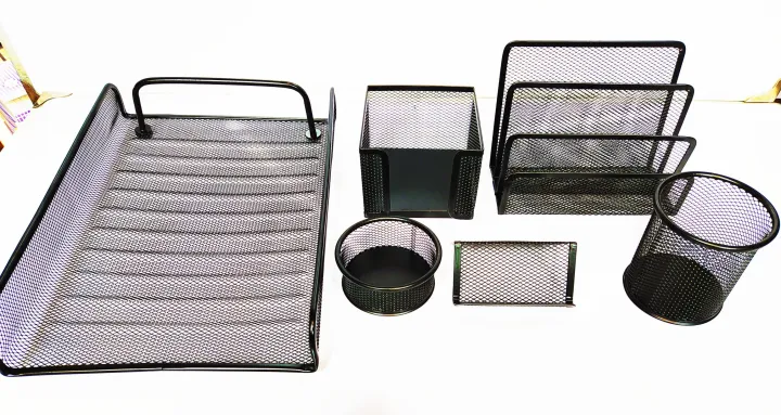 Metal%20Mesh%20Executive%20Desk%20Organizer%20Set%20of%206%20Pcs%20For%20Home%20and%20Office%20Use%20-%20Image%207