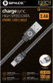 SPACE - Fabric Type-C Cable - Fast Charge + Data Sync - (CE-454). 