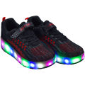 LED Light up Red Roller Shoes, USB Rechargeable. Boys & Girls, KIDS Double Roller Shoes, Children Light Shoes, Roller Skating - We Deliver Fast in 3/4 days. 