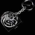 Game of Thrones House Targaryen 3 Dragon Metal Keychain. 
