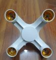 4 in 1 E27 Heads Lamp Bulb Holder Light Base Converter, 4 in 1 holder, 4 in 1 LED Bulb Holder, 4in1 LED bulb Holder. 