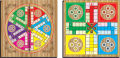 Ludo Board Game (Extra Large Size 24" x 24") Wooden Board. 