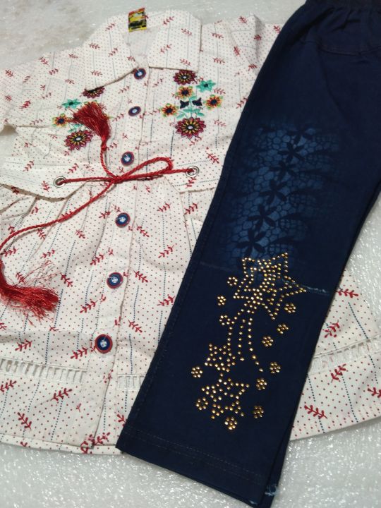 frok%20with%20jeans%20baby%20girl%20suit%20for%20summer%201%20to%204%20years%20-%20Image%204