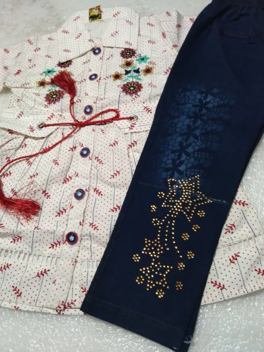 frok%20with%20jeans%20baby%20girl%20suit%20for%20summer%201%20to%204%20years%20-%20Image%204