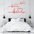 Zecor Gallery 3 Heart Beats Wall Sticker for Bedroom Living Room Decoration Special Valentine`s Gift Wall Art Stickers. 