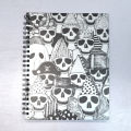 Spiral Notebook A4 - Silver Skulls - by PAPERWORK. 