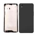 Oppo A37 Complete Metal Housing Full Body Casing Replacement Parts Case With Side Volume Buttons ( Middle Frame Plate And Back Frame) - Black. 