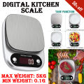 Stainless Steel Design Digital Smart Kitchen Scale - LCD Display Best Weighing Scale - Multiple Unit Modes For Weighing - Genuine Multifunction Precision Food Scale - Original Small Cooking Food Weight Machine - Imported Scales 0.1g Gram Min 5KG Max. 
