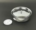 Stainless Steel Serving Dish 7inch width Plain Serving Handi (1 Litre Capacity). 