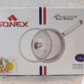 Sonex Supreme Frying Pan with Glass Lid – Stainless Steel Double Pende Wala Encapsulated | Available in 20cm, 22cm, 24cm. 