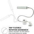 20 LEDs Sewing Machine Light Kit Portable Work Light LED Light Flexible Gooseneck Lamp Magnetic Base Desk Lamps,for Quilting Work Sewing Machine Table Lathe Drill Press, Workbenches,Music Stands,Crafts, without 2pin show. 