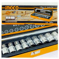 Ingco industrial  1/2" 10pcs Socket Set CrV Material - ( MS ). 