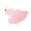 Heart Shape Rose Quartz Guasha Scraper Jade Roller Face Body Massage Skin Care Gua Sha Stone Skin Care Tool. 