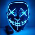 Led Mask Halloween Party Masque Masquerade Masks Neon Maske Light Glow In The Dark Mascara Horror Maska Glowing Masker Purge. 