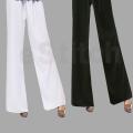 Pack of 2 - eStitch Black & White Palazzo Trouser Pant For Women. 