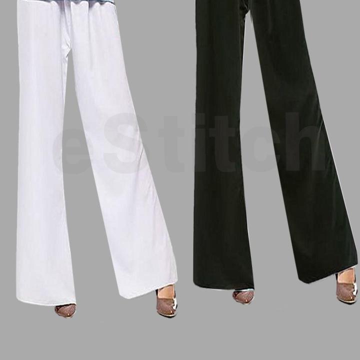 Pack%20of%202%20-%20eStitch%20Black%20&%20White%20Palazzo%20Trouser%20Pant%20For%20Women%20-%20Image%203