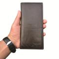 Genuine Leather Long Wallet Black. 