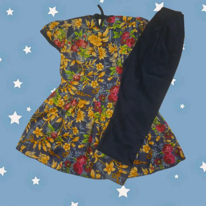 Baby%20girl%20Cotton%20frok%20for%20Summer%20with%20Pajama%203%20to%206%20year%20-%20Image%203