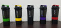 3-in-1 Spider  Protein Shaker Bottle Sports Gym Water Bottle Multi-Purpose Shaker with Extra Supplement and Pill Capsule Storage BPA Free Plastic Easy Grip Leak Proof-500ml. 