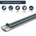 CableR 25x120mm Wide Grey Floor Cable Duct with Guard Self-Adhesive Cable raceway 2 ft gray. 