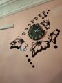 3D Laser Cut Wall Clock Fairy with Stars & Butterflies, Wall clock, Fairy Wooden Wall Clock, Girls Room Wall Clock, Wall Clock Modern Style, Acrylic Butterfly Wall Clock, Room Decoration, Wall Decorations. 