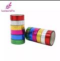 Shinny Sticky Decorative Gift Packing Tape 10 Meter Length - Multicolored & Multi-Design Craft Premium Quality Sticky Paper Decorative Tape - 12 Pcs Packing Of Different Colors And Designs. 