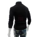 Men Premium High Neck Black Full Sleeve Pullover Stretchable Ribbed Cotton & Lycra T-Shirt Turtleneck Tops Sweatshirt Winter Warm Free Size Every Fitter Special offer InnerWear pk. 